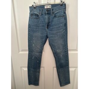 Abercrombie Kids Slim Taper Fit Jeans Paint‎ Splatter Design Size 13/14 Slim